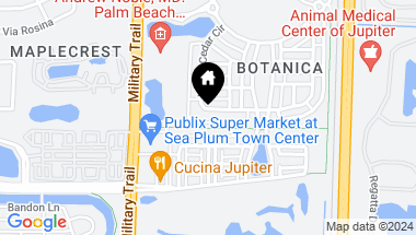 Map of 212 W Bay Cedar Circle, Jupiter FL, 33458
