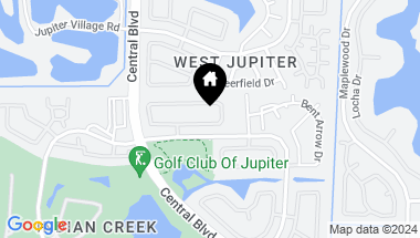 Map of 174 Arrowhead Circle, Jupiter FL, 33458