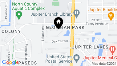 Map of 117 Georgian Park Drive, Jupiter FL, 33458