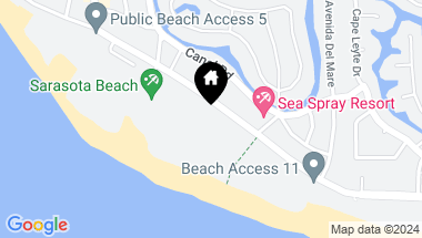 Map of 524 BEACH RD #A, SARASOTA FL, 34242