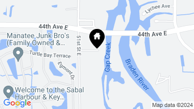 Map of 5118 45TH AVE E, BRADENTON FL, 34203