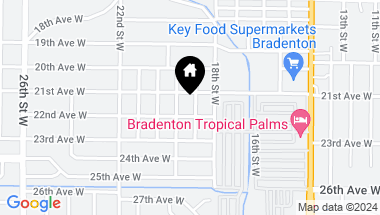 Map of 2108 19TH ST W, BRADENTON FL, 34205