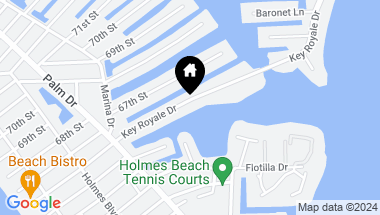 Map of 523 KEY ROYALE DR, HOLMES BEACH FL, 34217