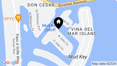 Map of 210 N JULIA CIR, ST PETE BEACH FL, 33706