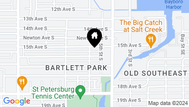 Map of 527 16TH AVE S, ST PETERSBURG FL, 33701
