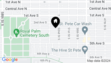 Map of 5220 3RD AVE S, ST PETERSBURG FL, 33707