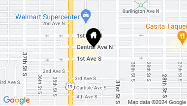Map of 3210 CENTRAL AVE, ST PETERSBURG FL, 33712