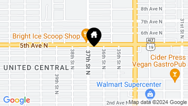Map of 3645 DARTMOUTH AVE N, ST PETERSBURG FL, 33713