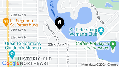 Map of 2296 COFFEE POT BLVD NE, ST PETERSBURG FL, 33704