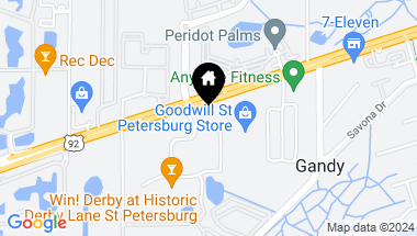Map of 10570 GANDY BLVD N, ST PETERSBURG FL, 33702