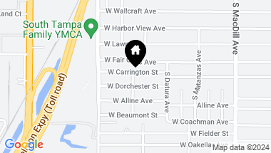 Map of 3320 W CARRINGTON ST, TAMPA FL, 33611
