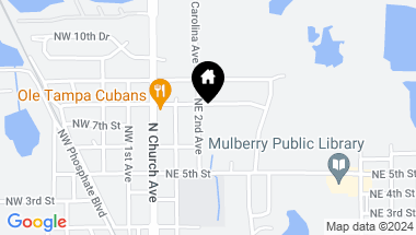 Map of 611 NE 2ND AVE, MULBERRY FL, 33860
