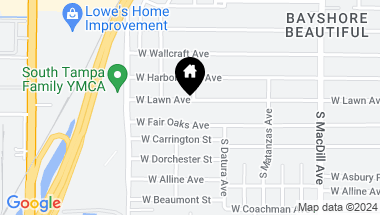 Map of 3302 W LAWN AVE, TAMPA FL, 33611