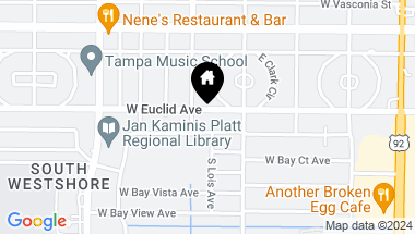 Map of 4114 W EUCLID AVE, TAMPA FL, 33629