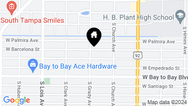 Map of 3920 W BARCELONA ST, TAMPA FL, 33629