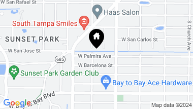 Map of 4215 W PALMIRA AVE, TAMPA FL, 33629