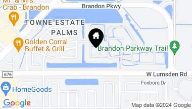 Map of 630 S KENSINGTON LAKE CIR, BRANDON FL, 33511