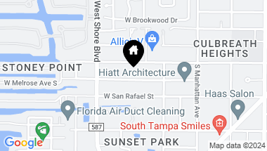 Map of 4515 W MELROSE AVE, TAMPA FL, 33629