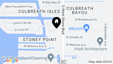 Map of 1604 CULBREATH ISLES DR, TAMPA FL, 33629