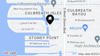 Map of 1616 CULBREATH ISLES DR, TAMPA FL, 33629