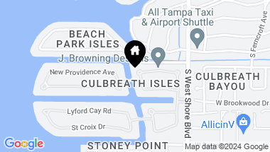 Map of 1102 CULBREATH ISLES DR, TAMPA FL, 33629
