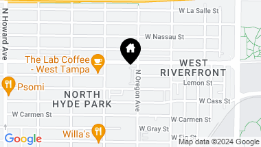 Map of 842 N OREGON AVE, TAMPA FL, 33606