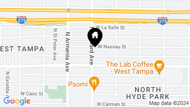Map of 1101 N HOWARD AVE, TAMPA FL, 33607