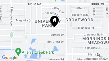 Map of 2165 UNIVERSITY DR S, CLEARWATER FL, 33764
