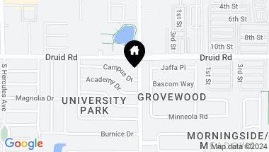Map of 2198 CAMPUS DR, CLEARWATER FL, 33764