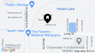Map of 1565 GENTRY ST, CLEARWATER FL, 33755