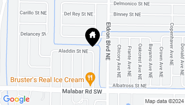 Map of 290 Aladdin Street NE, Palm Bay FL, 32907