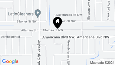 Map of 822 Altamira Street NW, Palm Bay FL, 32907