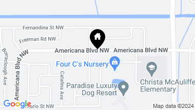 Map of 282 Americana Boulevard NW, Palm Bay FL, 32907