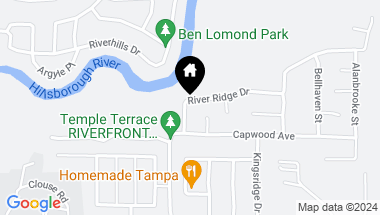 Map of 7813 RIVER RIDGE DR, TEMPLE TERRACE FL, 33637