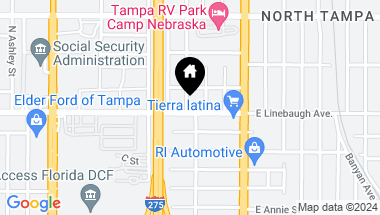 Map of 10001 N ANNETTE AVE, TAMPA FL, 33612