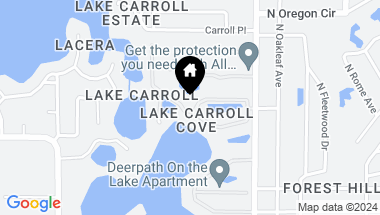 Map of 10323 CARROLL COVE PL, TAMPA FL, 33612