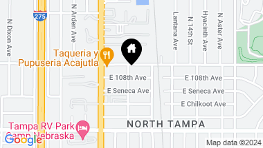 Map of 1002 E 108TH AVE, TAMPA FL, 33612