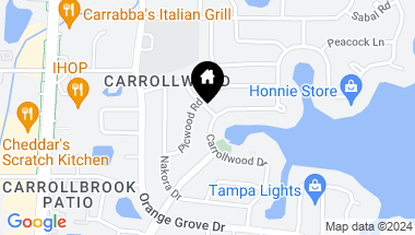 Map of 10812 CARROLLWOOD DR, TAMPA FL, 33618