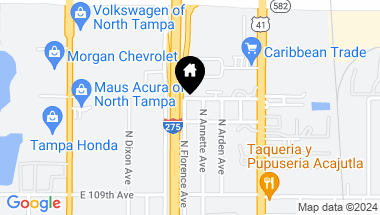 Map of 11207 N FLORENCE AVE, TAMPA FL, 33612