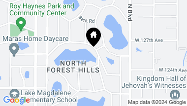 Map of 12500 FOREST HILLS DR, TAMPA FL, 33612