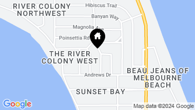 Map of 602 Shannon Avenue, Melbourne Beach FL, 32951