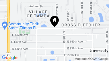 Map of 1407 E 143RD AVE, TAMPA FL, 33613