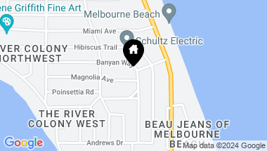 Map of 300 Banyan Way, Melbourne Beach FL, 32951