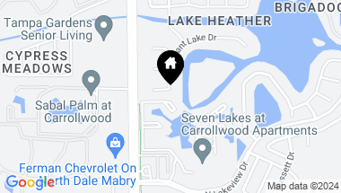 Map of 3412 PLEASANT LAKE DR, TAMPA FL, 33618