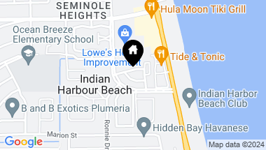 Map of 115 Lancha Circle, 103, Satellite Beach FL, 32937