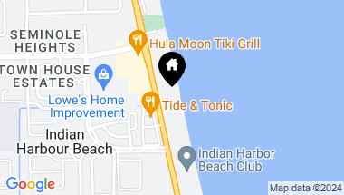 Map of 1923 Hwy A1a D2, Indian Harbour Beach FL, 32937