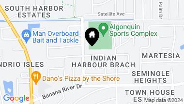 Map of 127 Algonquin Terrace, Indian Harbour Beach FL, 32937