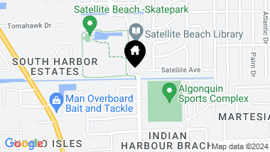 Map of 680 Poinsetta Drive, Satellite Beach FL, 32937