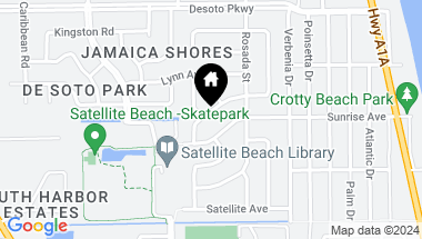 Map of 255 S Robert Way, Satellite Beach FL, 32937