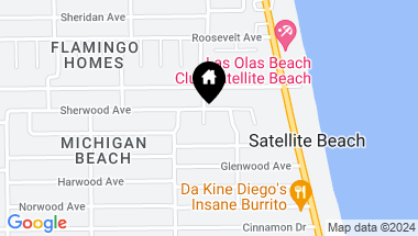Map of 235 Sherwood Avenue, Satellite Beach FL, 32937
